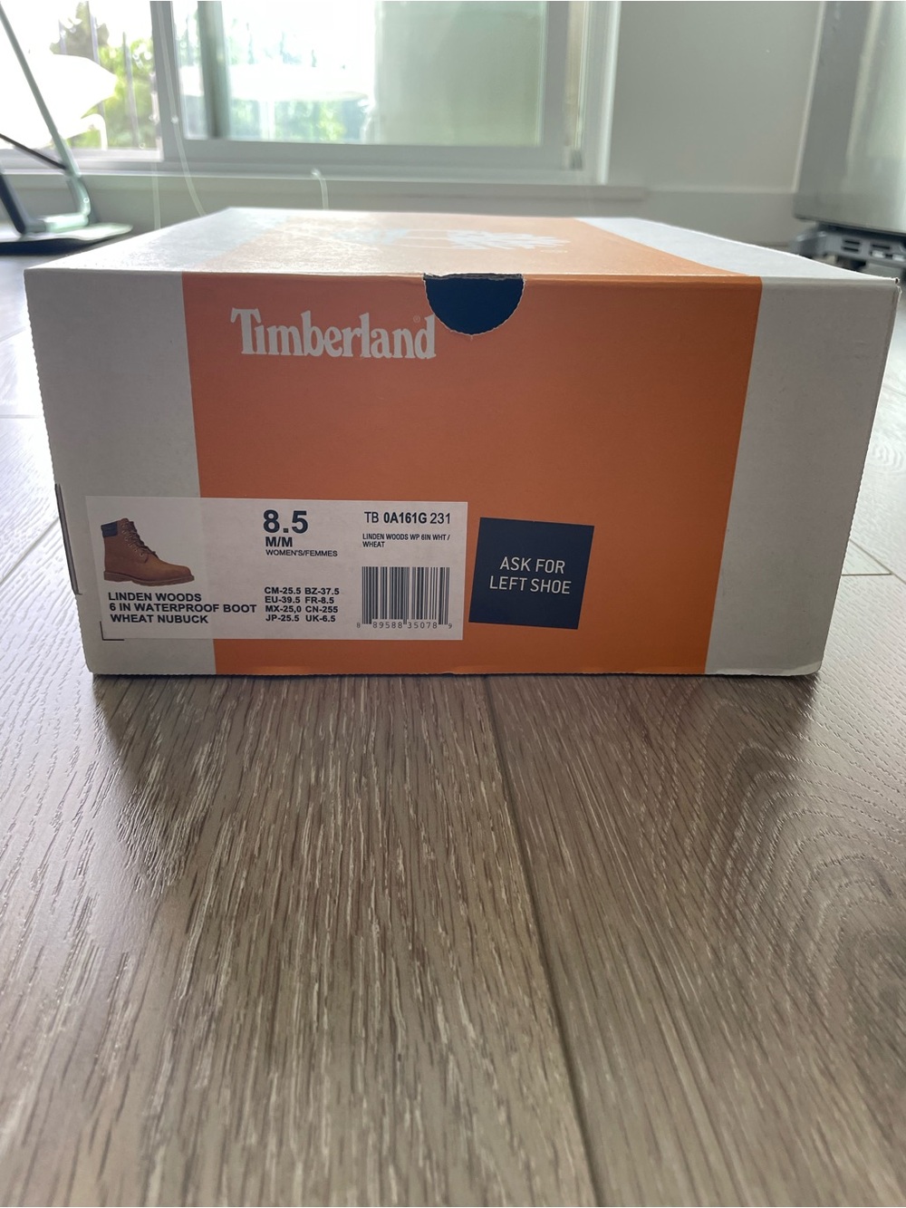 Timberland Wheat/Tan Nubuck Lace-Up Boot with Black Collar - Picture 11 of 11